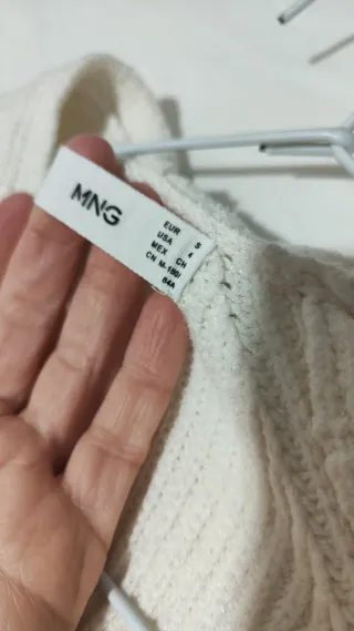 Vestido de punto Mango blanco