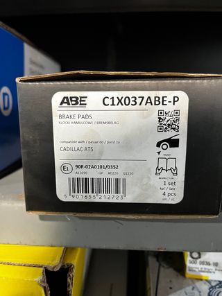 Pastillas Freno ABE Cadillac, Chevrolet, Opel