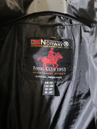 Chaqueta Royal Club Negra Niño
