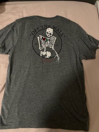 Camiseta Vans Gris con Rosa (slim fit)