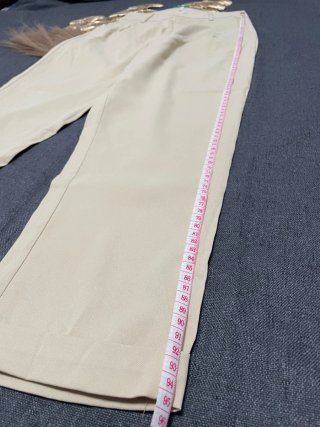 Pantalones rectos beige 34