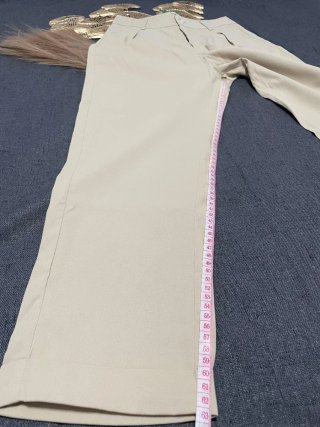 Pantalones rectos beige 34