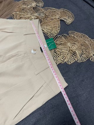 Pantalones rectos beige 34