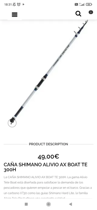 Caña de pescar Shimano Alivio