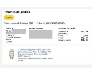 Reloj Maserati Competizione Oro/Plata