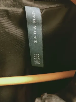 Chaqueta de cuero Zara Negra
