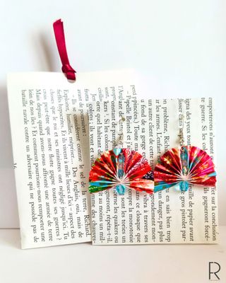Orecchini Origami Ventaglio fatti a mano