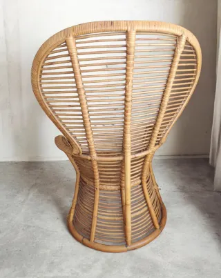 SILLÓN VINTAGE MIMBRE Y BAMBÚ