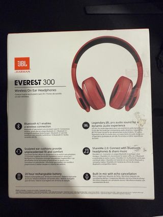 Cascos JBL Everest 300 Rojos Inalámbricos