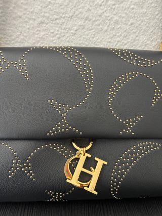 Bolso Carolina Herrera Negro Dorado