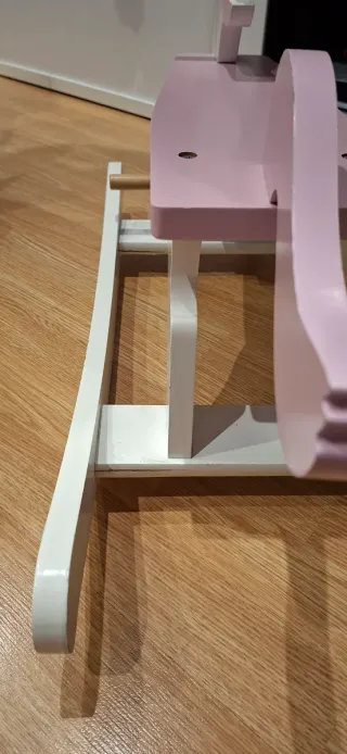 Caballito balancín unicornio rosa