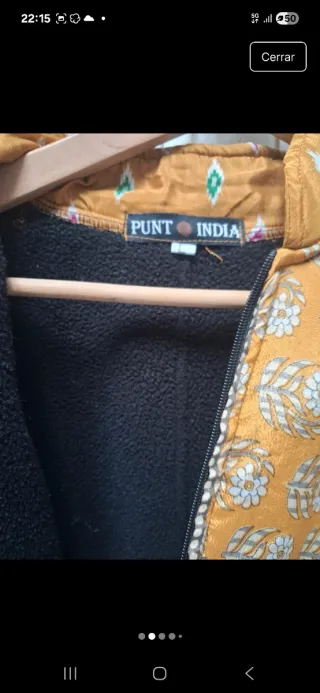 Chaqueta seda india dorada y rosa