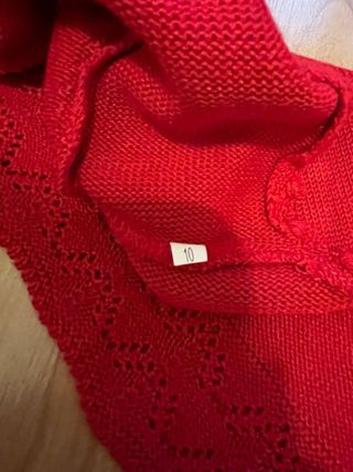 Bolero niña rojo talla 10. marca rosem