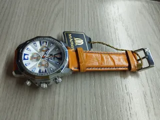 Orologio Margi Cronografo Acciaio Marrone