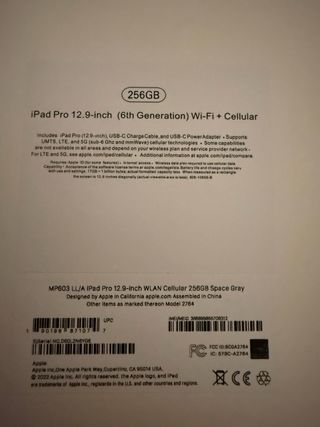 iPad Pro 12.9 6th Gen 256GB + Celular