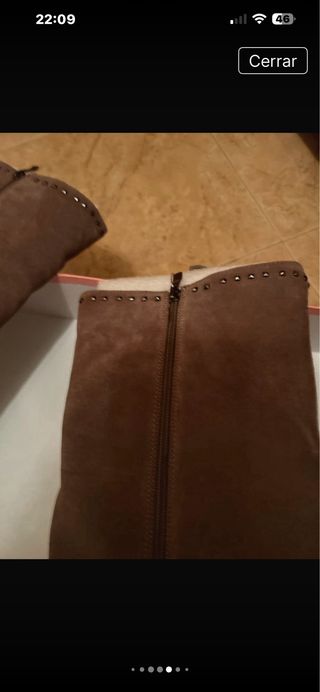 Botas de piel marrones con cremallera