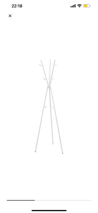 Perchero de metal plateado