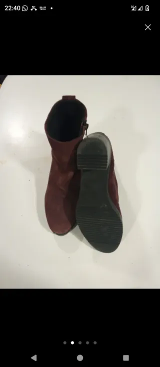 Botas color vino de ante nuevas