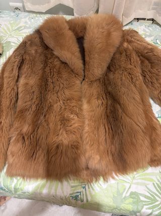 Chaqueta de piel marrón talla S