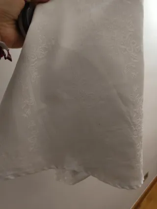 Mantel redondo blanco