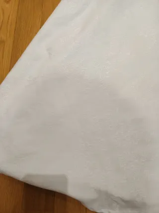 Mantel redondo blanco