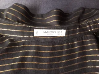 Camisa fiesta rayas doradas