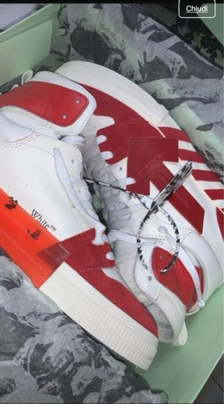 Scarpe Off-White Rosse e Bianche
