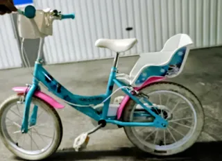 Bicicleta Frozen 16 con asiento infantil
