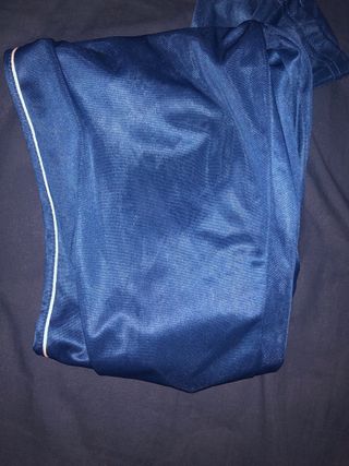 Pantalones de tela azul