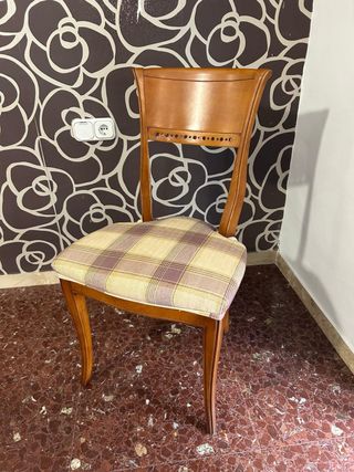 4 Sillas Madera Maciza Cerezo