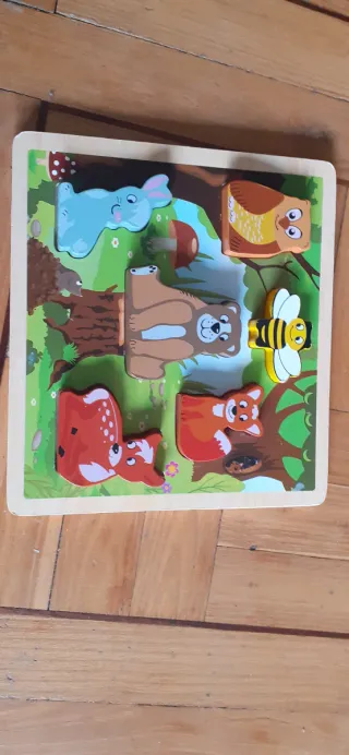 Puzzle de madera animales bosque
