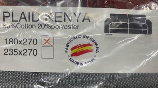 Plaid Sofa 130x270 Gris