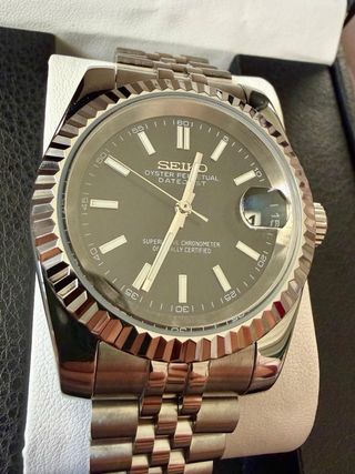 Seiko Mod Datejust Black