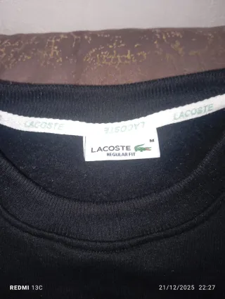 Sudadera Lacoste Negra Logo