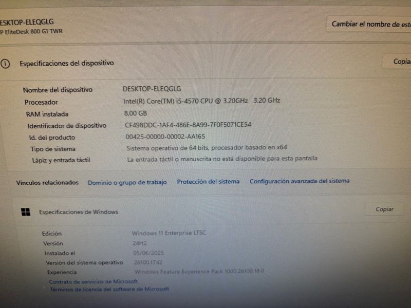 HP EliteDesk 800 G1 TWR i5-4570 8GB RAM W11
