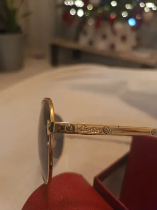 Gafas Cartier Plegables Oro Negro