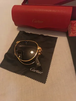 Gafas Cartier Plegables Oro Negro