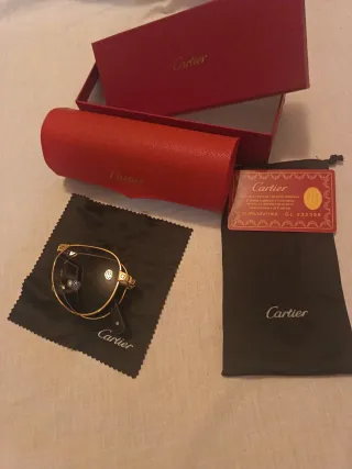 Gafas Cartier Plegables Oro Negro