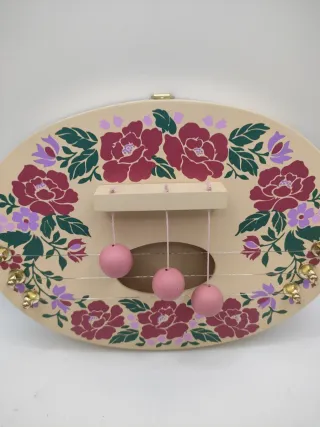 Arpa de puerta decorativa floral