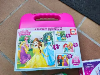 Lote Puzzles Disney Princesas y Tren Números