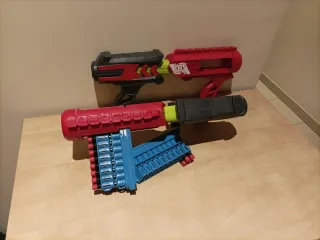 2 Armas Juguete Minecraft + 24 Balas