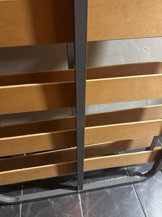 2 Base metálico,madera 1,90/90 cm con patas