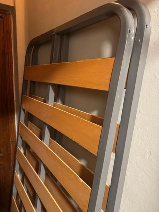 2 Base metálico,madera 1,90/90 cm con patas