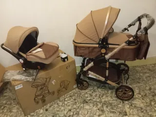 Carrito de bebé y silla de coche