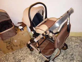 Carrito de bebé y silla de coche