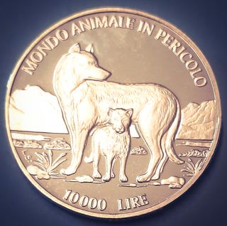 Moneta 10000 Lire arg. 835 Mondo Animale