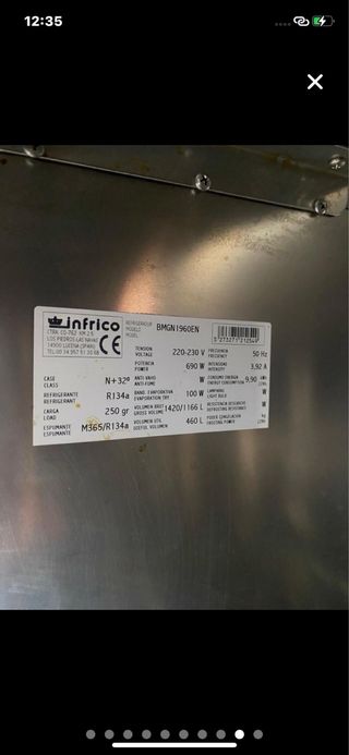 Mesa refrigerada ensaladas de la marca Infrico mod