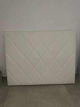 Cabecero de cama blanco polipiel