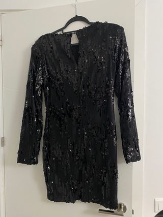 Vestido Sfera Negro Lentejuelas Talla L