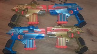 4 Pistolas Láser Tag Nerf